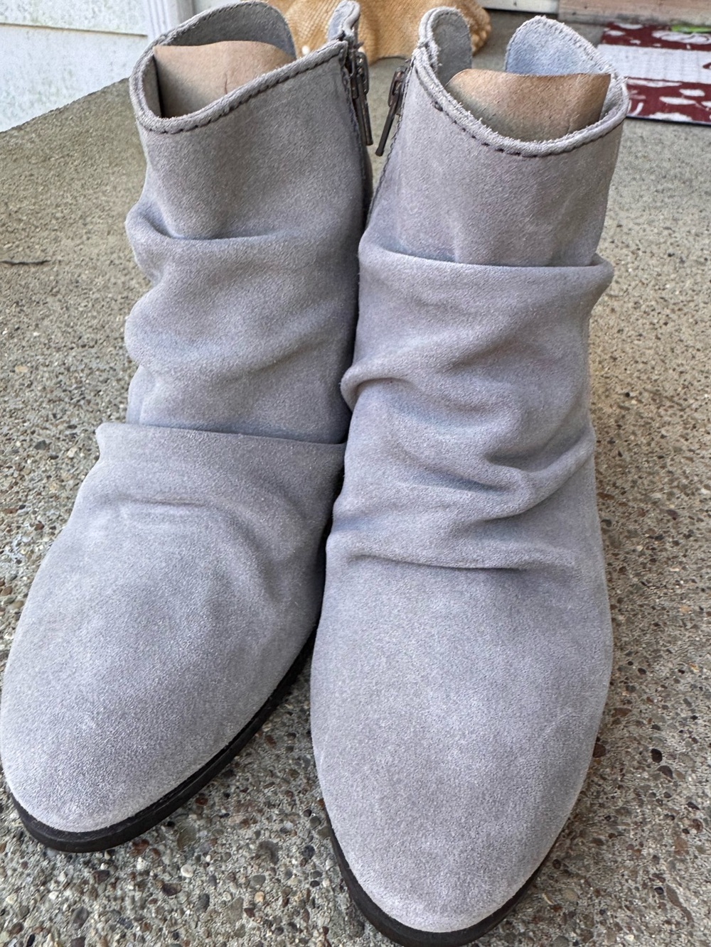 Diba Light Gray Suede Slouch Ankle Boots- NEVER WORN/BRAND NEW!